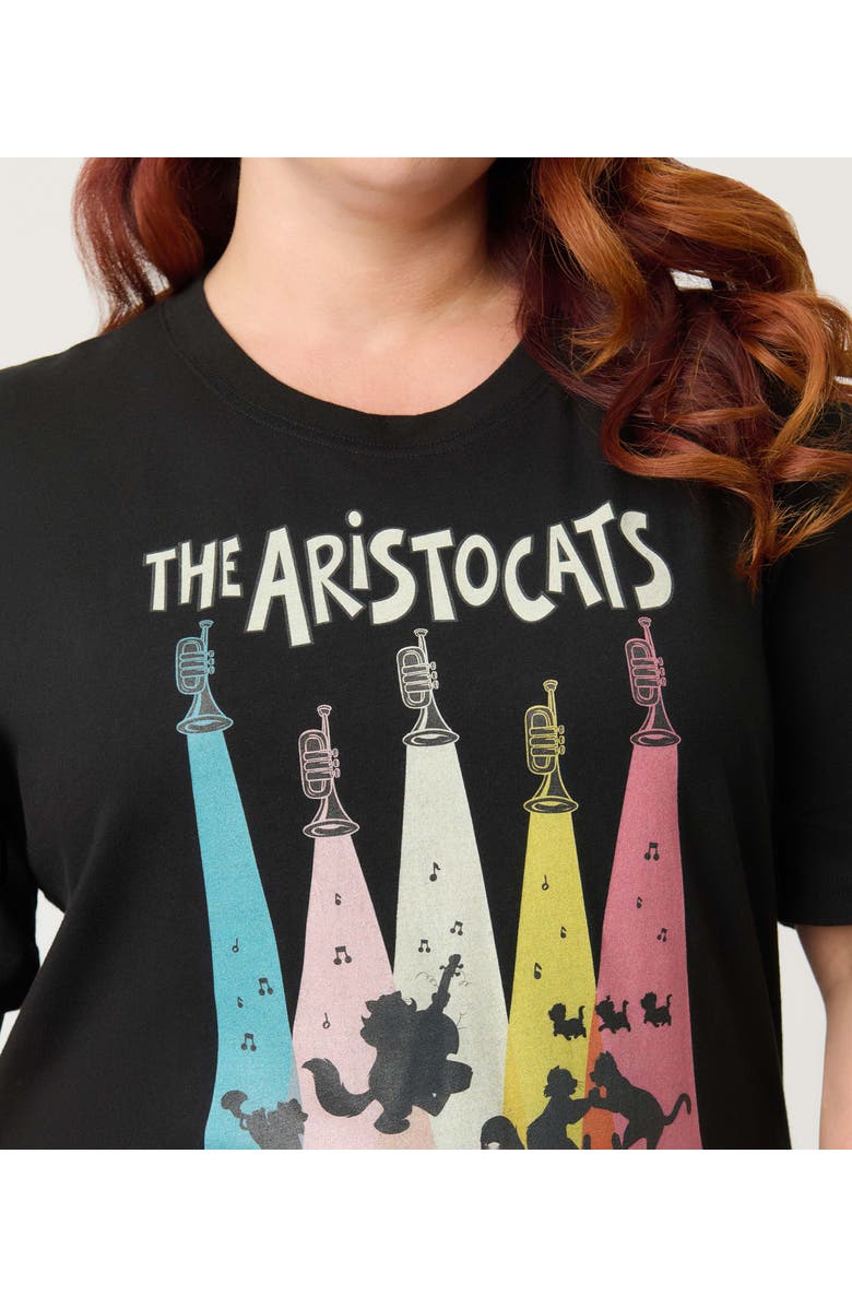 Unique Vintage Unisex Graphic Tee, Alternate, color, Black Cat Print