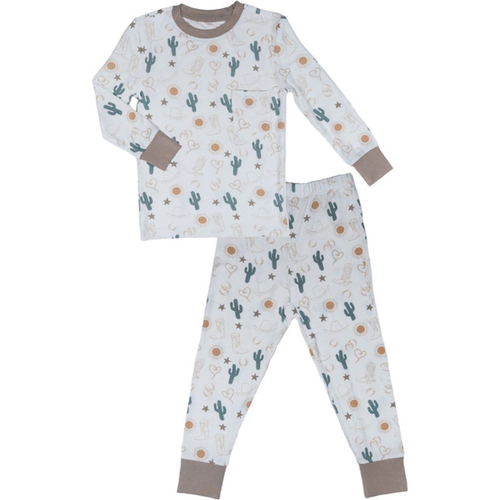 Everly Grey Emerson Fitted Long Sleeve 2-piece Pajamas In Gray