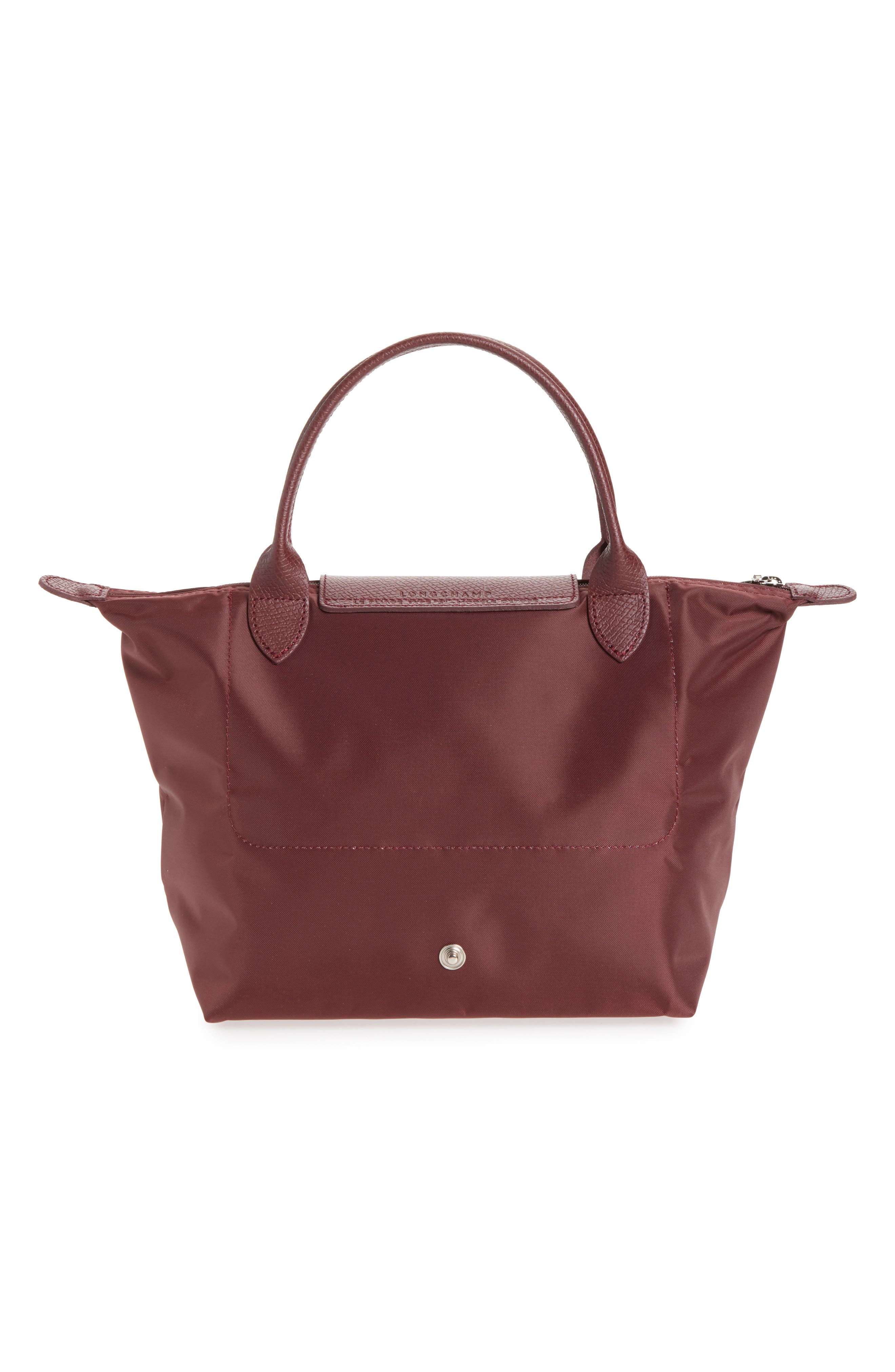 Small Le Pliage One Top Handle Bag, Alternate, color, BURGUNDY