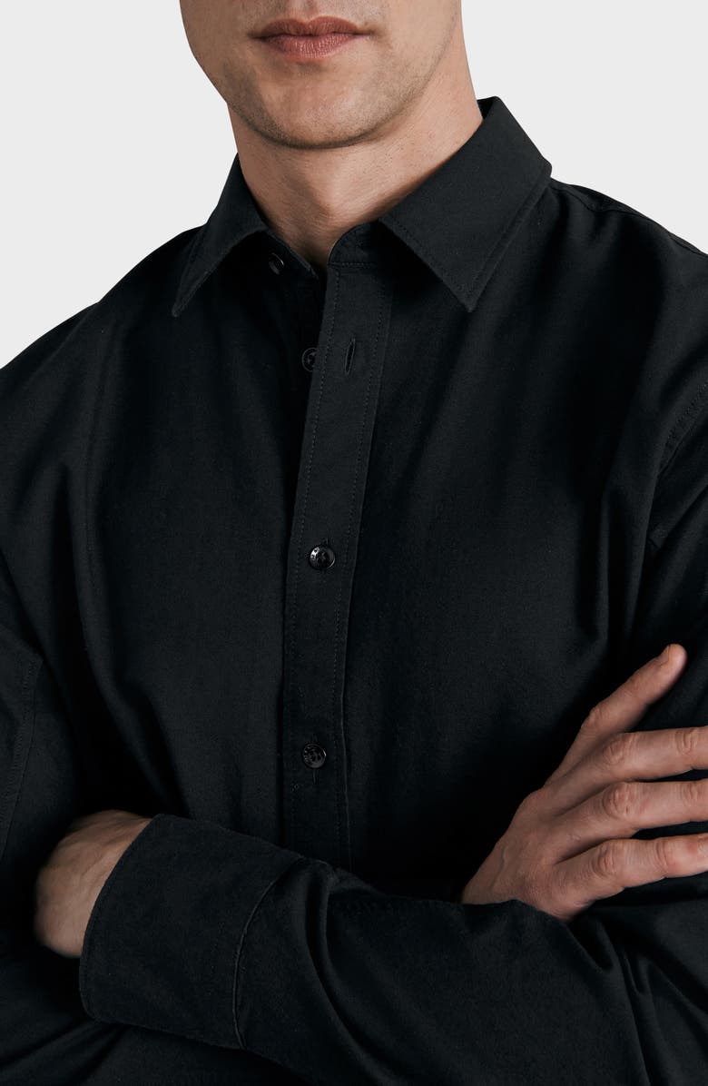 rag & bone ICONS Fit 2 Slim Fit Engineered Button-Up Shirt, Alternate, color, Black