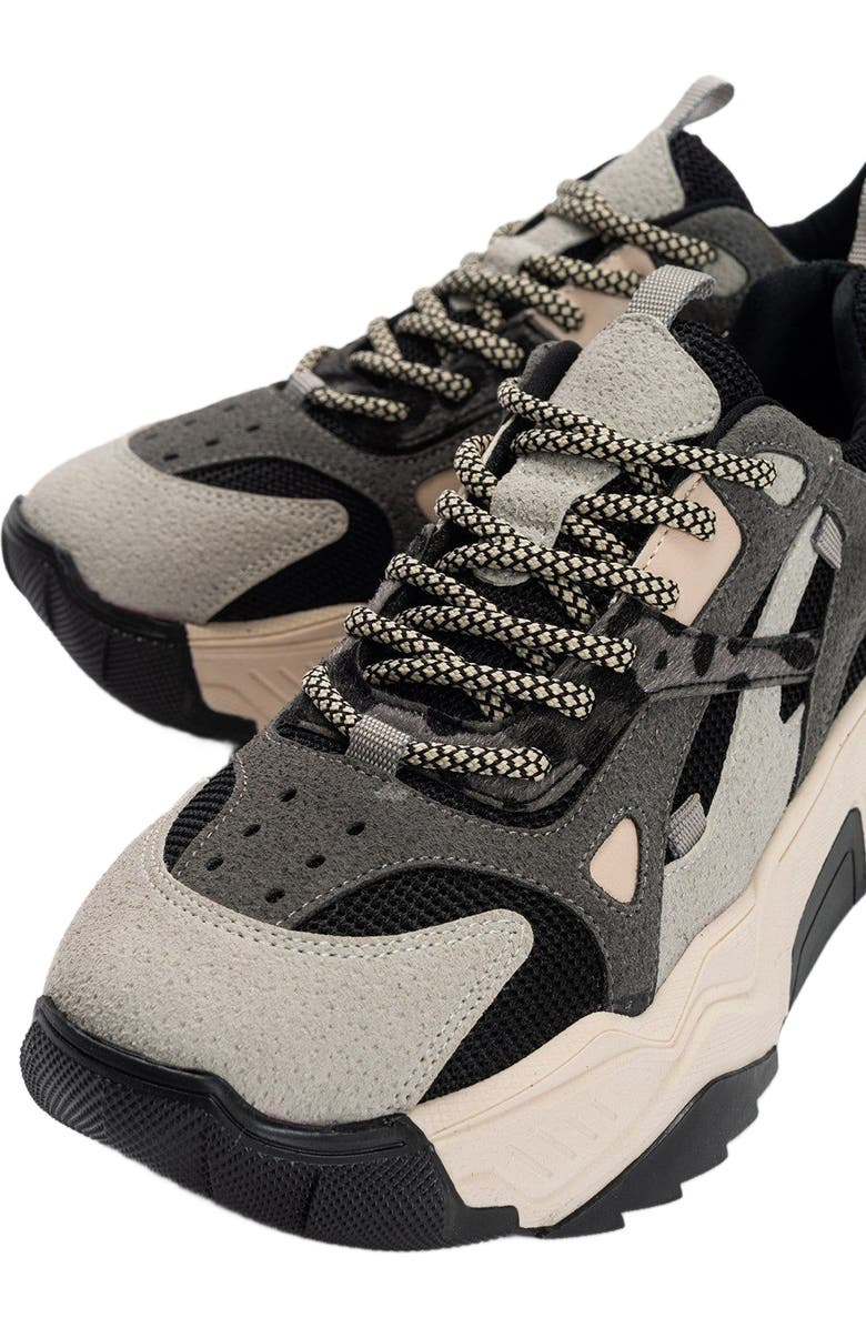 Prologue Shoes Loretta Platform Sneakers, Alternate, color, Black Gray