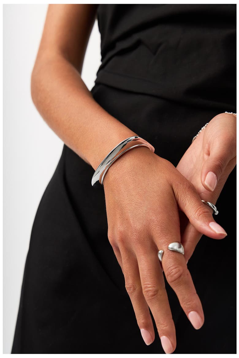 Hera Cuff Bracelet, Alternate, color, SILVER