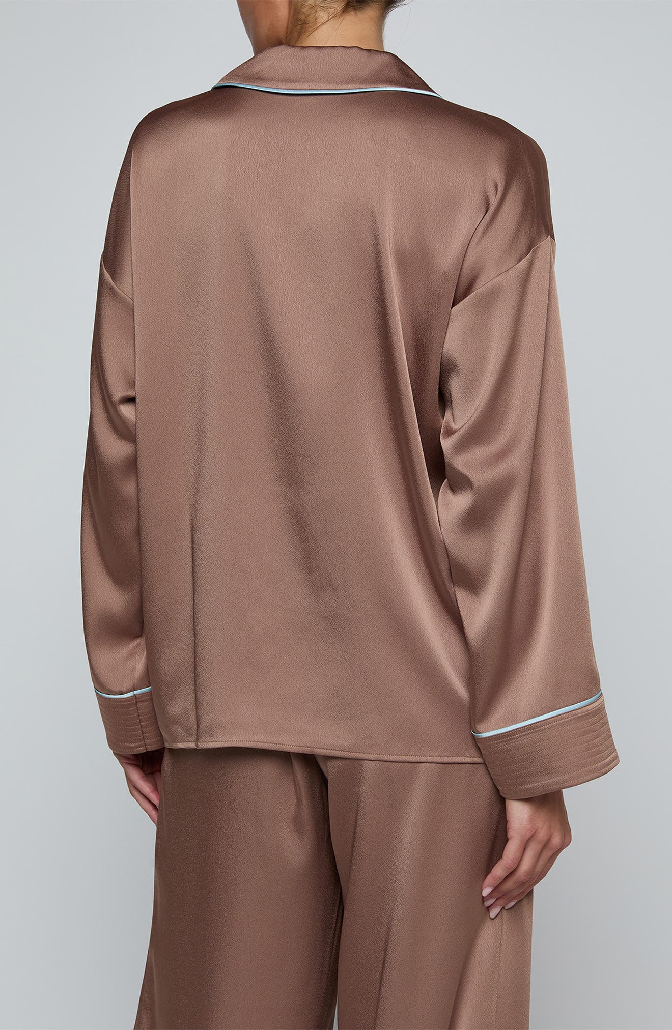 Mara Satin Button-Up Shirt - image 2