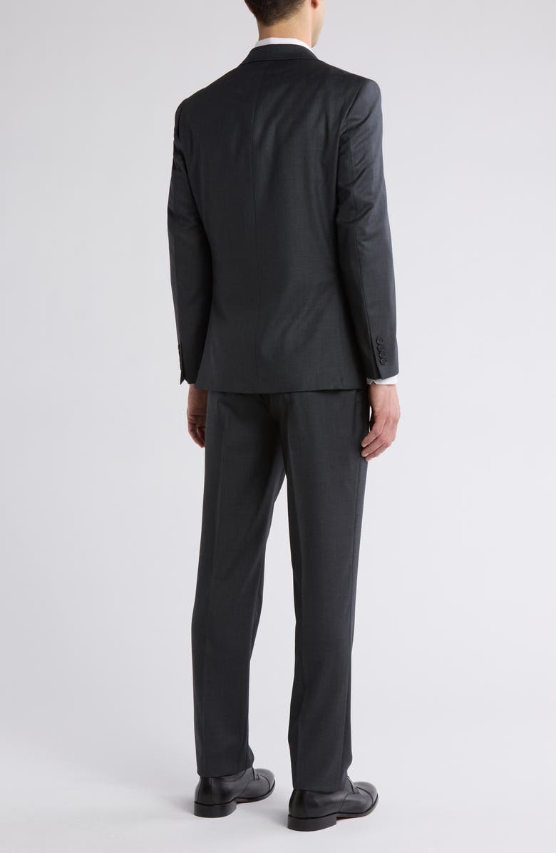 Calvin Klein Solid Two-Button Notched Lapel Slim Fit Suit, Alternate, color, Grey