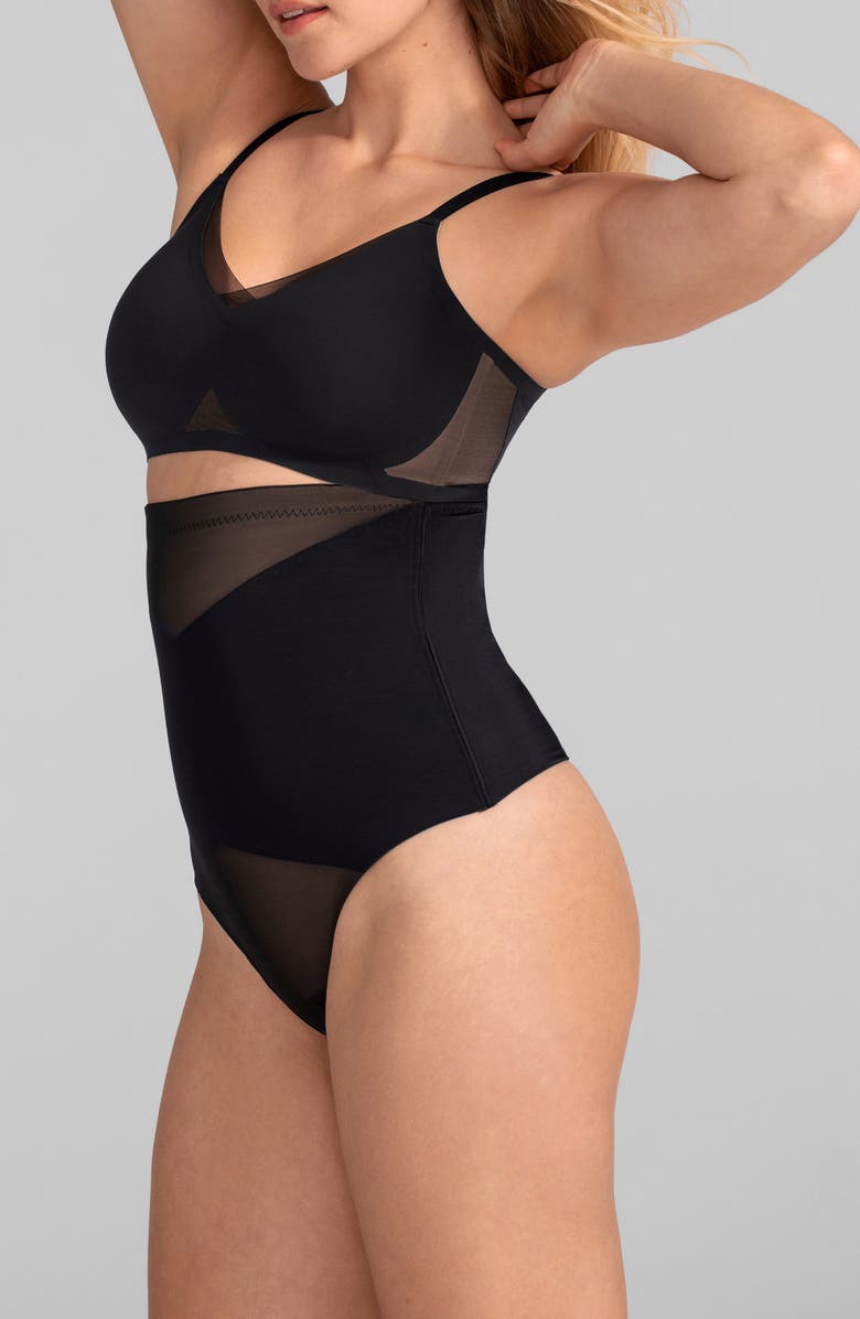 Honeylove Superpower High Waist Shaper Thong, Alternate, color, Runway