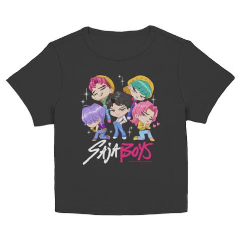 Junior's KPop Demon Hunters Cute Boys Chibi Group  Graphic T-Shirt