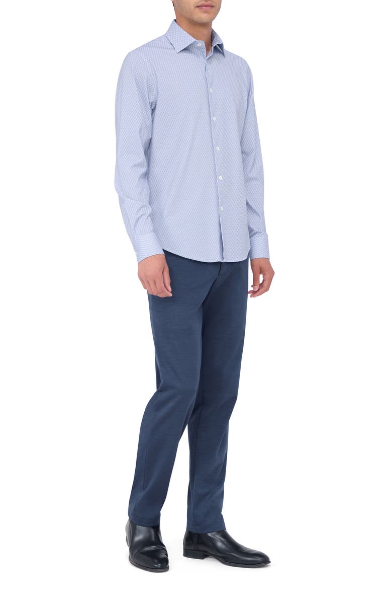 Bugatchi James OoohCotton<sup>®</sup> Beehive Print Button-Up Shirt, Alternate, color, Lilac