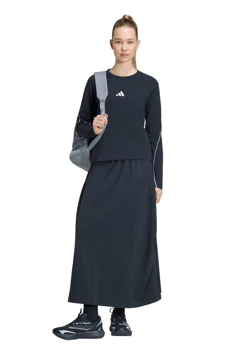 Performance Midi Skirt, Alternate, color, BLACK