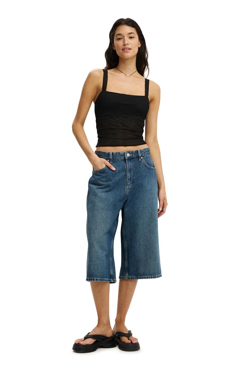 Cotton On Women's Brooke Mesh Cami, Alternate, color, Black