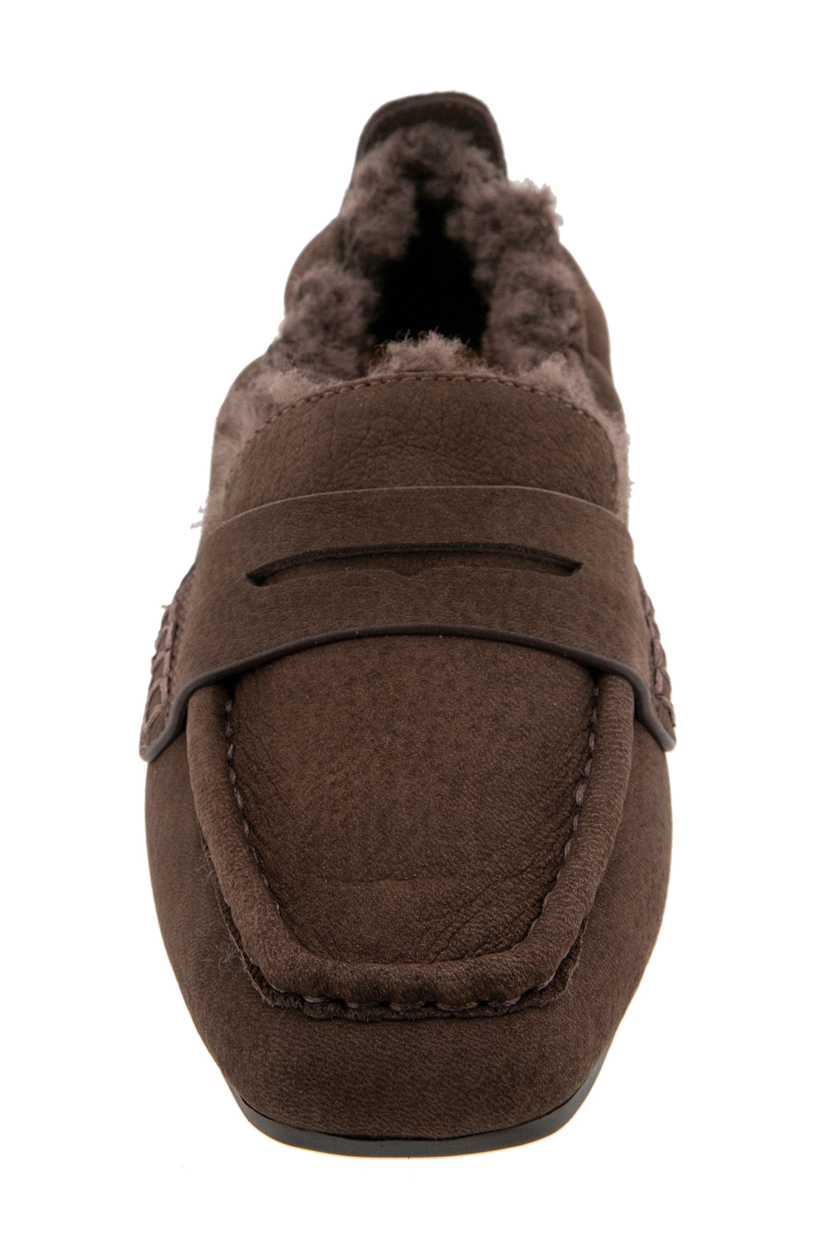 Sophie Driver Cozy Loafer, Alternate, color, CHOCOLATE NUBUCK