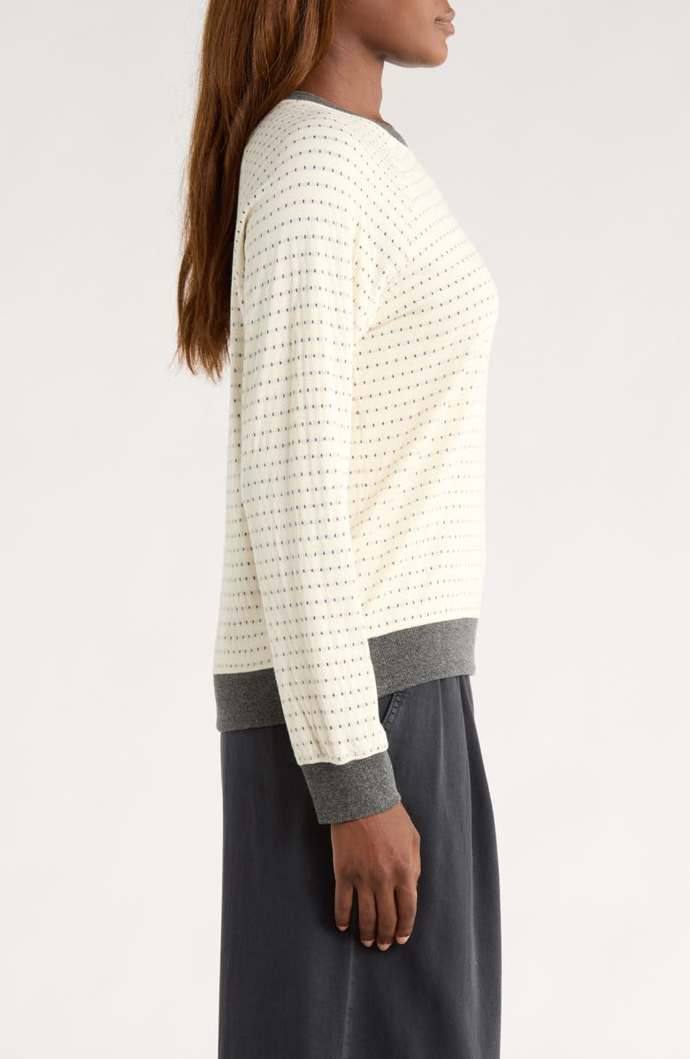 Marine Layer Reversible Raglan Sleeve Top, Alternate, color, Heather Grey