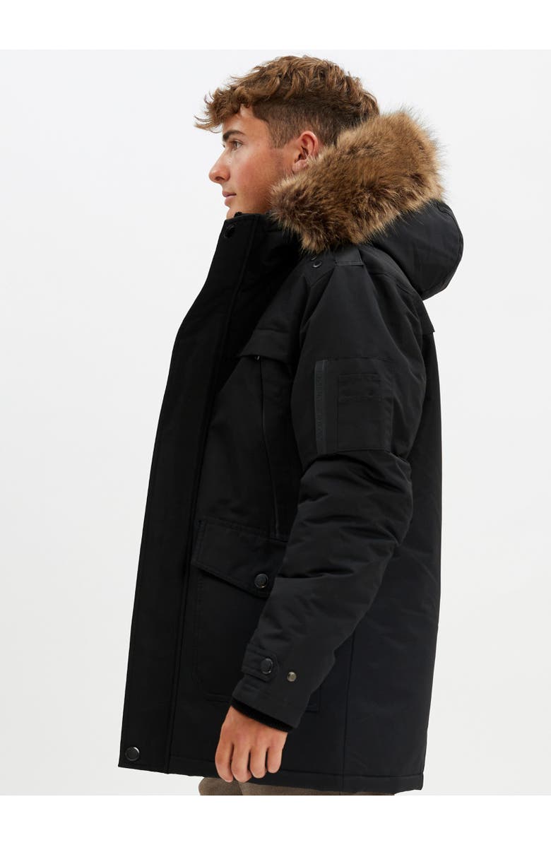 Point Zero HOODED MID-LENGTH PARKA, Alternate, color, Black