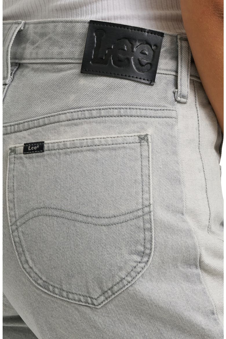 Rider Low Slung Mid Rise Raw Hem Barrel Leg Jeans, Alternate, color, DUSK GRAY