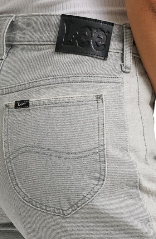 Lee Rider Low Slung Raw Hem Barrel Leg Jeans In Gray