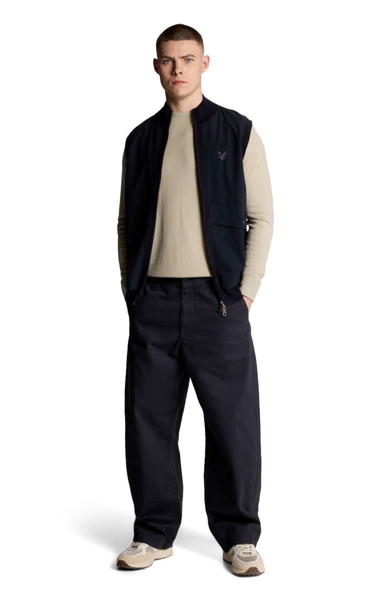 Lyle & Scott Tonal Superfine Crew Neck Sweater, Main, color, Willow Grey