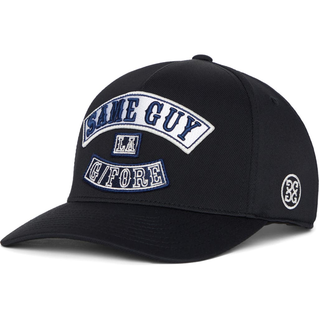 G/fore Same Guy Stretch Twill Snapback Baseball Cap In Onyx