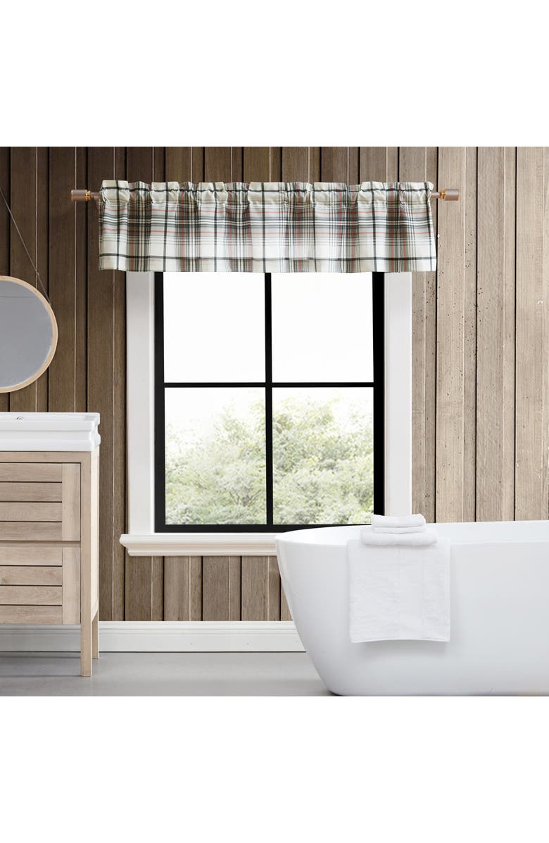Eddie Bauer Alder Plaid Pole Top Valance Curtain, Alternate, color, 