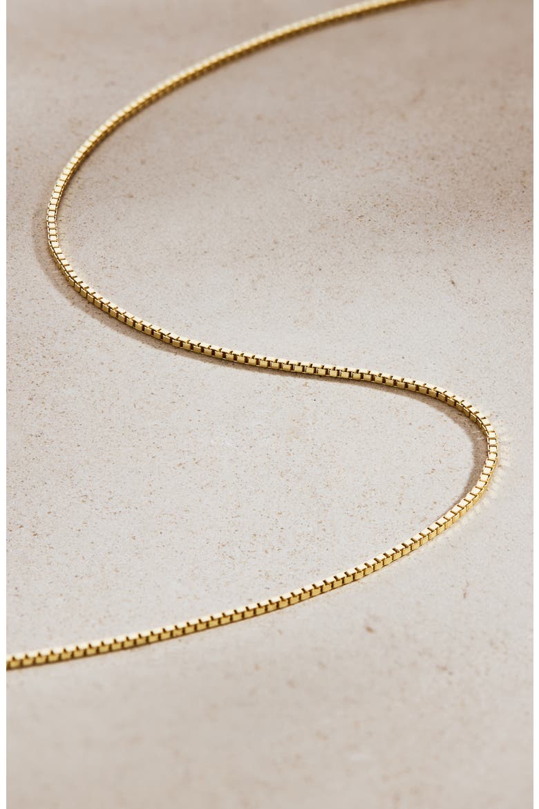Box Chain Necklace - Jo Gold, Alternate, color, Gold