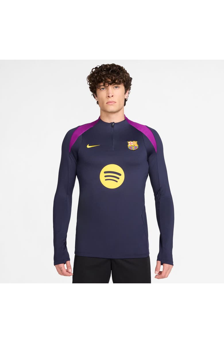 Nike Men's Nike Purple Barcelona 2025/26 Strike Drill Quarter-Zip Long Sleeve Dri-FIT Top, Main, color, 