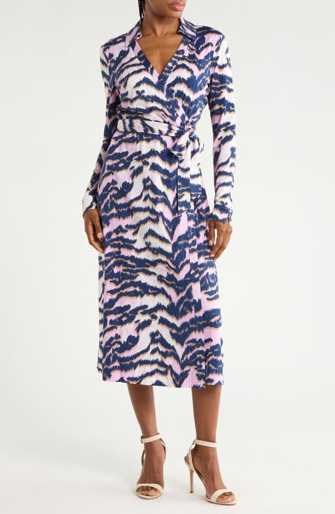 Abigail Long Sleeve Midi Wrap Dress