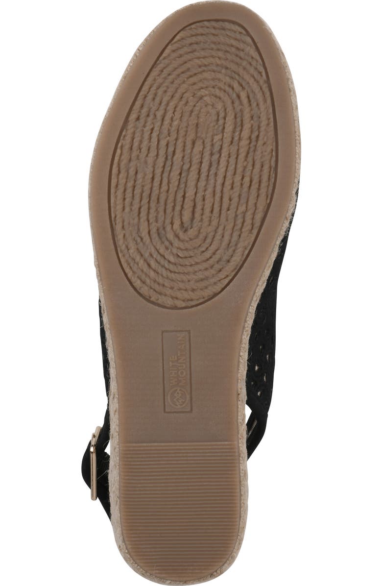White Mountain Footwear Maize II Espadrille Wedge Sandal, Alternate, color, Black/Smooth