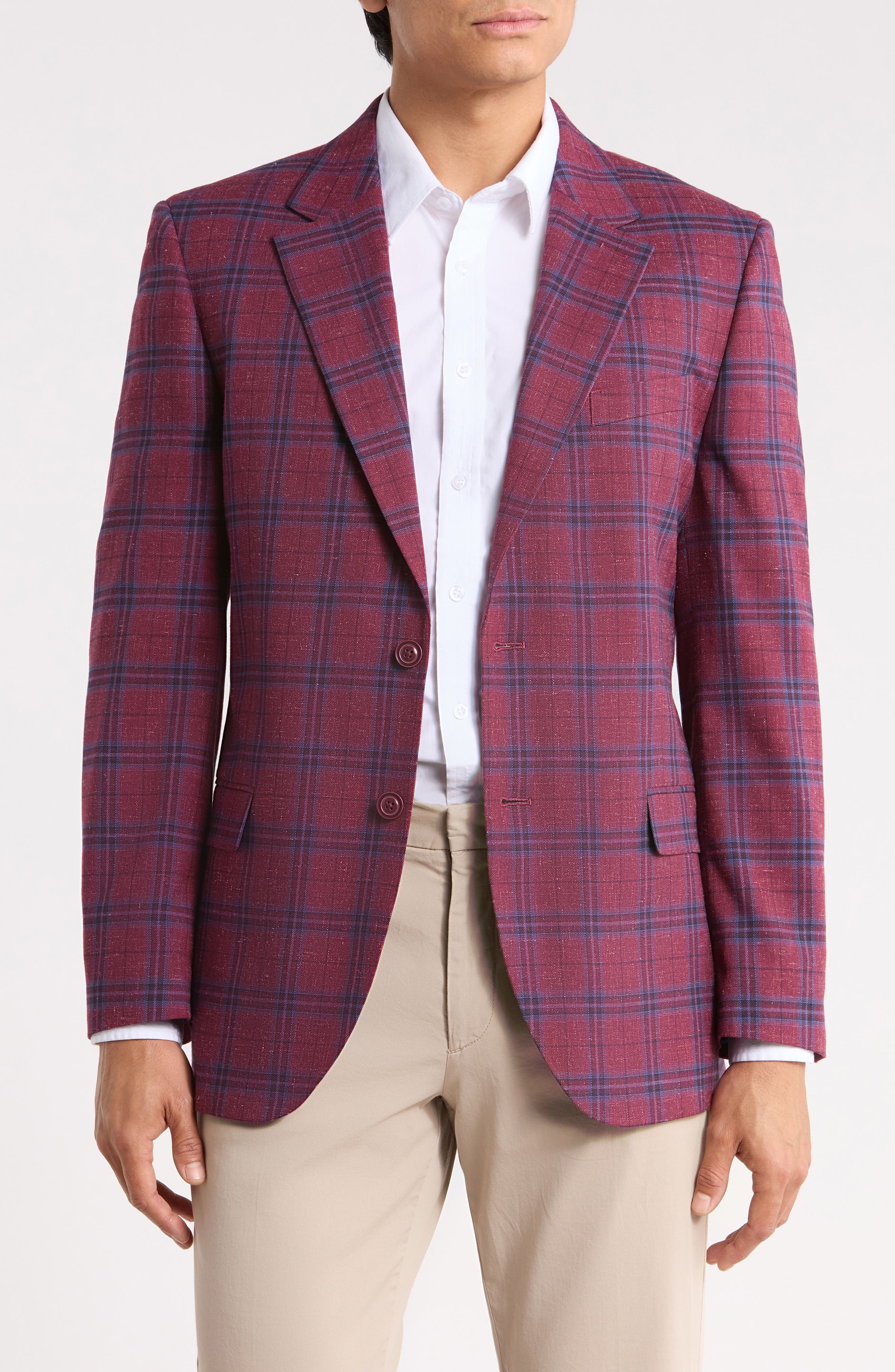 Plaid Stretch Sport Coat