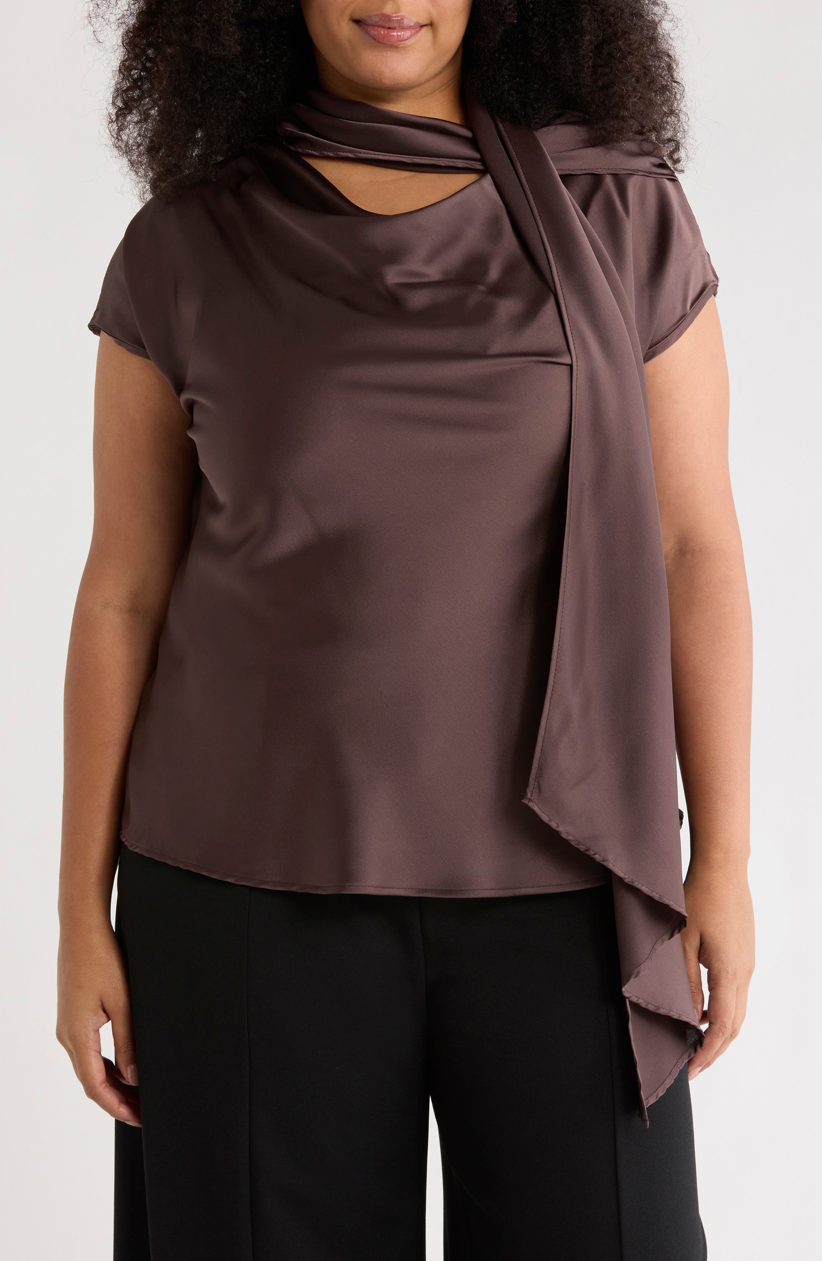 Satin Scarf Top - image 5