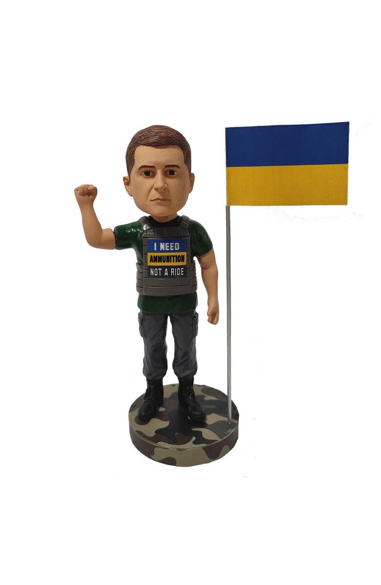 Kollectico President Volodymyr Zelenskyy (I Need Ammunition) CLARKtoys Exclusive Bobblehead, Main, color, Multi-Color
