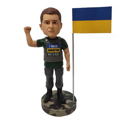 President Volodymyr Zelenskyy (I Need Ammunition) CLARKtoys Exclusive Bobblehead
