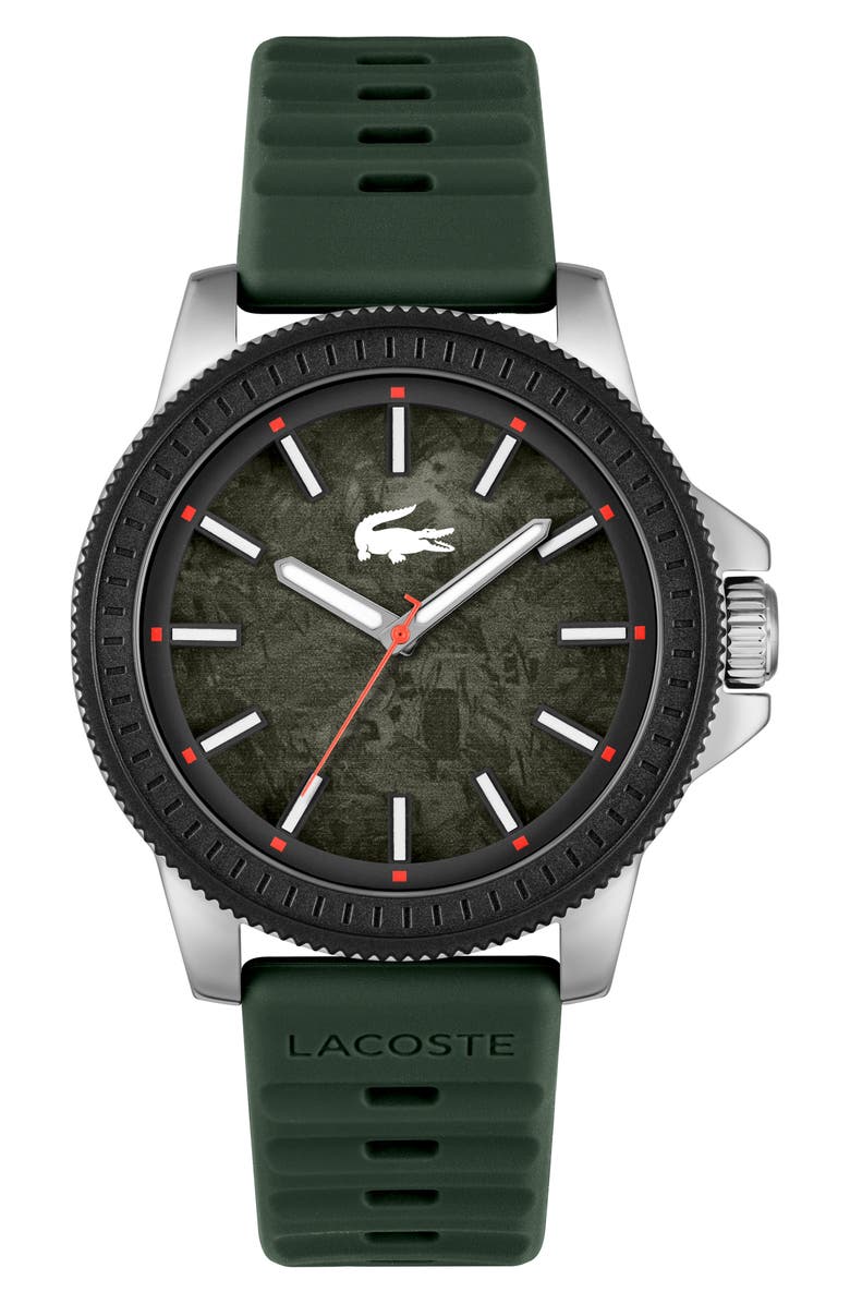 Lacoste Highkey Silicone Strap Watch, 43mm, Main, color, 