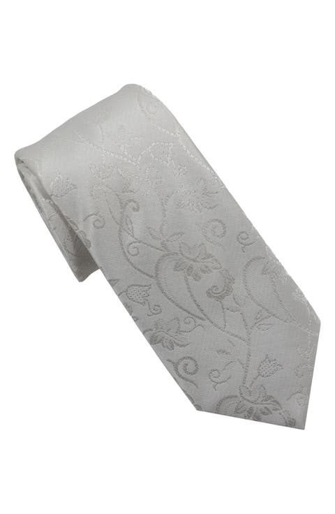 Sparkle Floral Print Tie