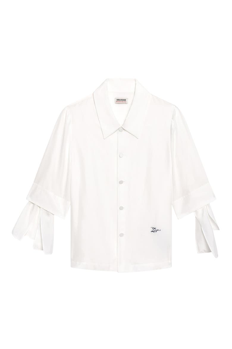Telmy Silk Shirt, Alternate, color, JUDO
