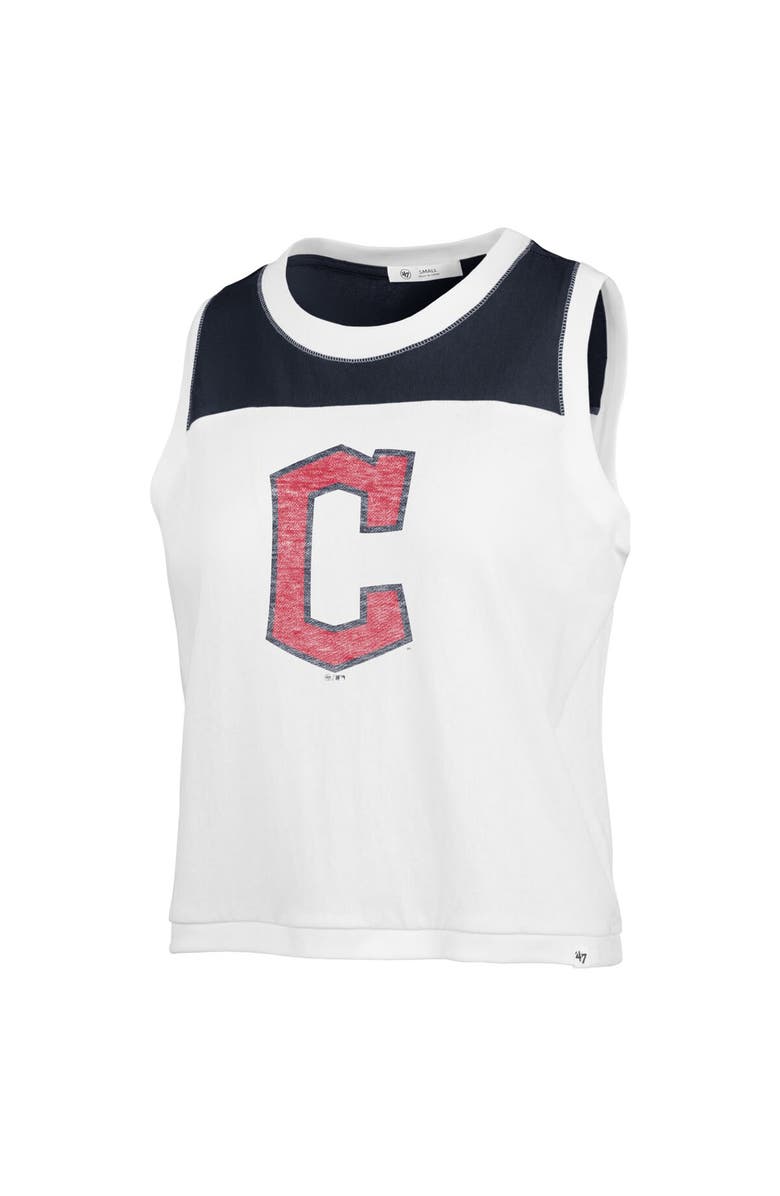 '47 Women's '47 White Cleveland Guardians Premier Zoey Waist Length Tank Top, Alternate, color, 