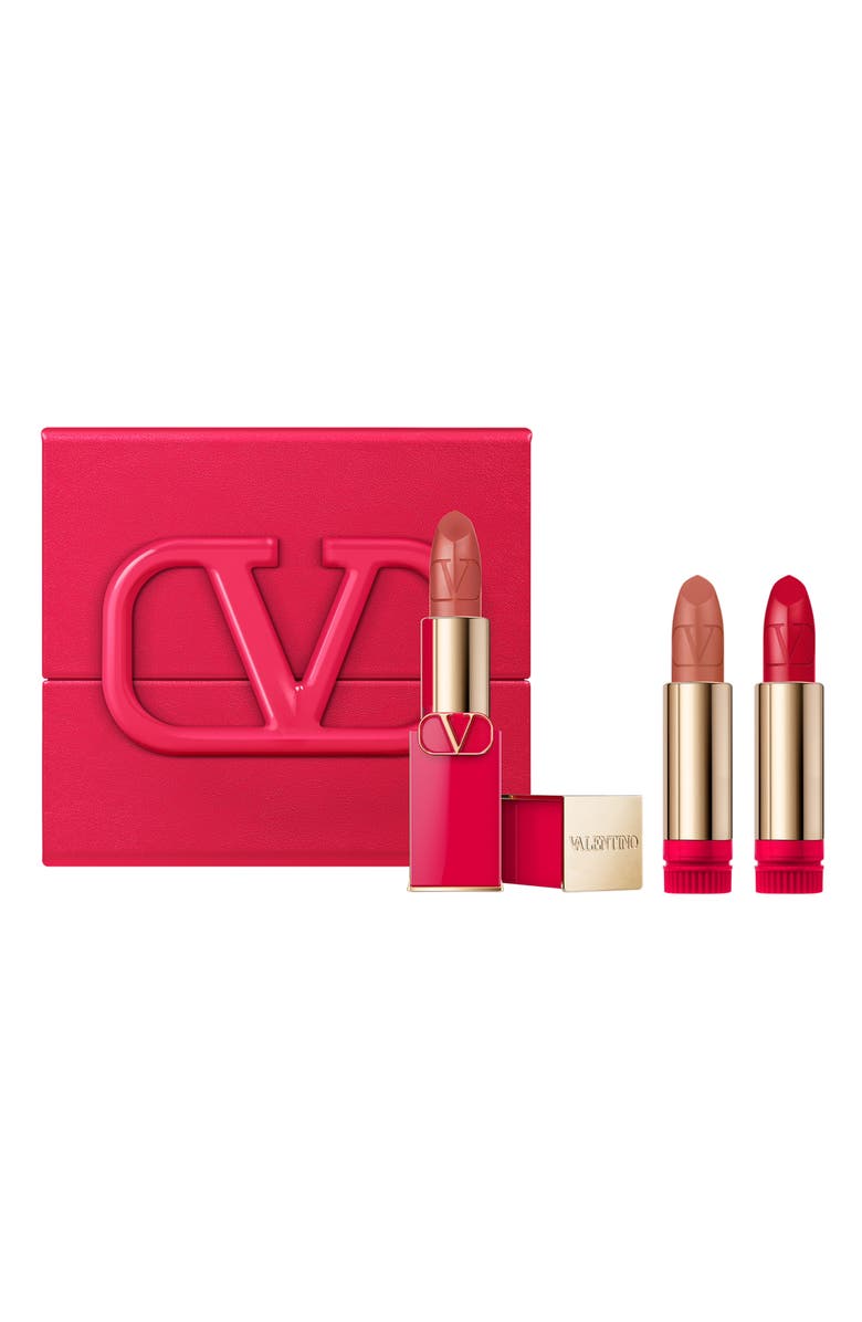 Valentino Rosso Valentino 3-Piece Refillable Lipstick Set, Main, color,