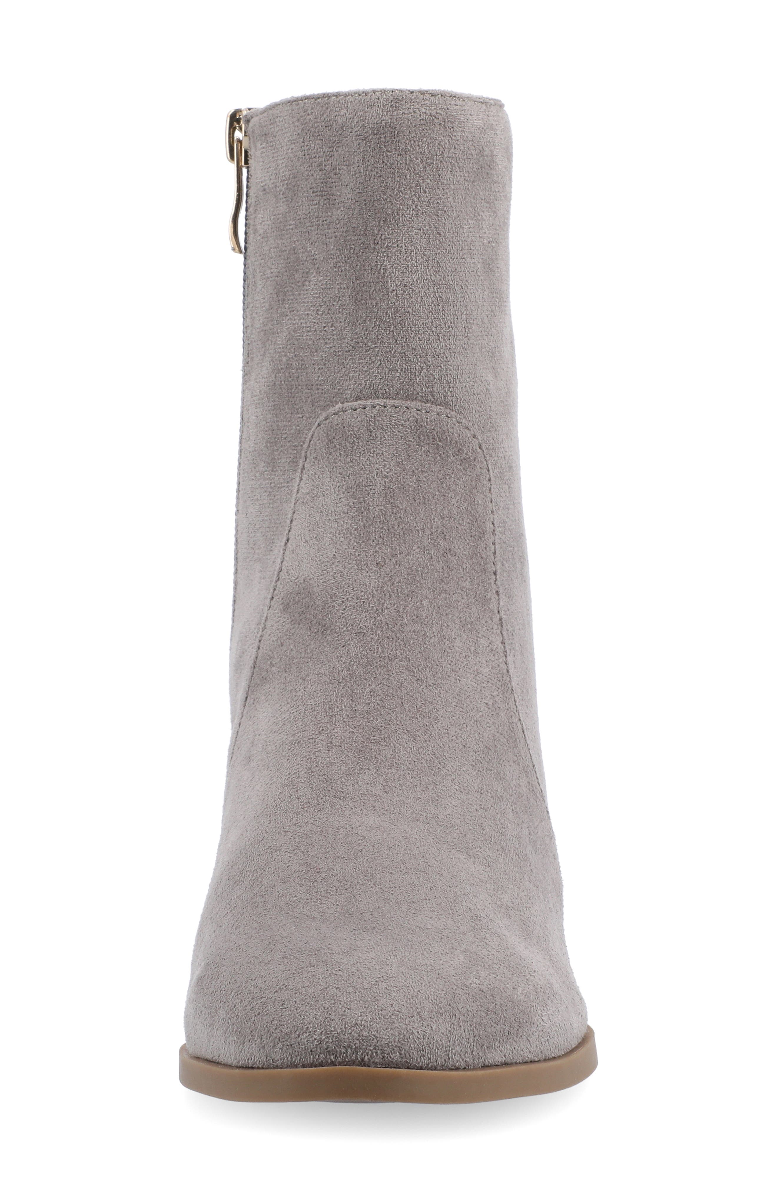 Journee Collection Hayven Block Heel Bootie, Alternate, color, Grey