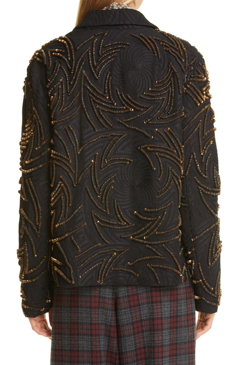 Dries Van Noten Rolita Sequin Embellished Short Jacket, Alternate, color,