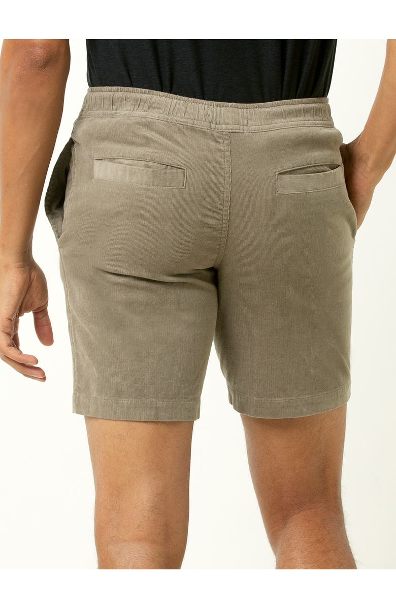 Single Stitch Drawstring Corduroy Shorts, Alternate, color, Tan