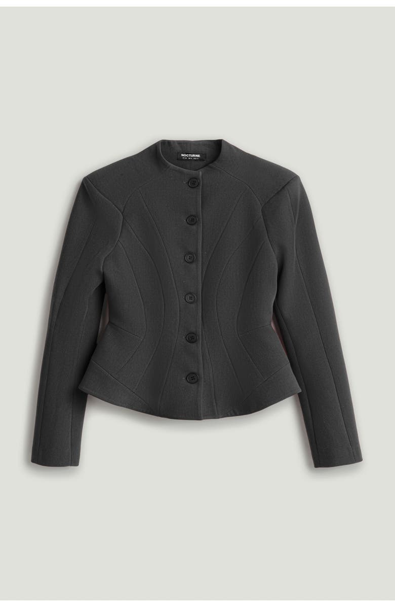 Nocturne Stand Collar Sculpted Jacket, Alternate, color, 
