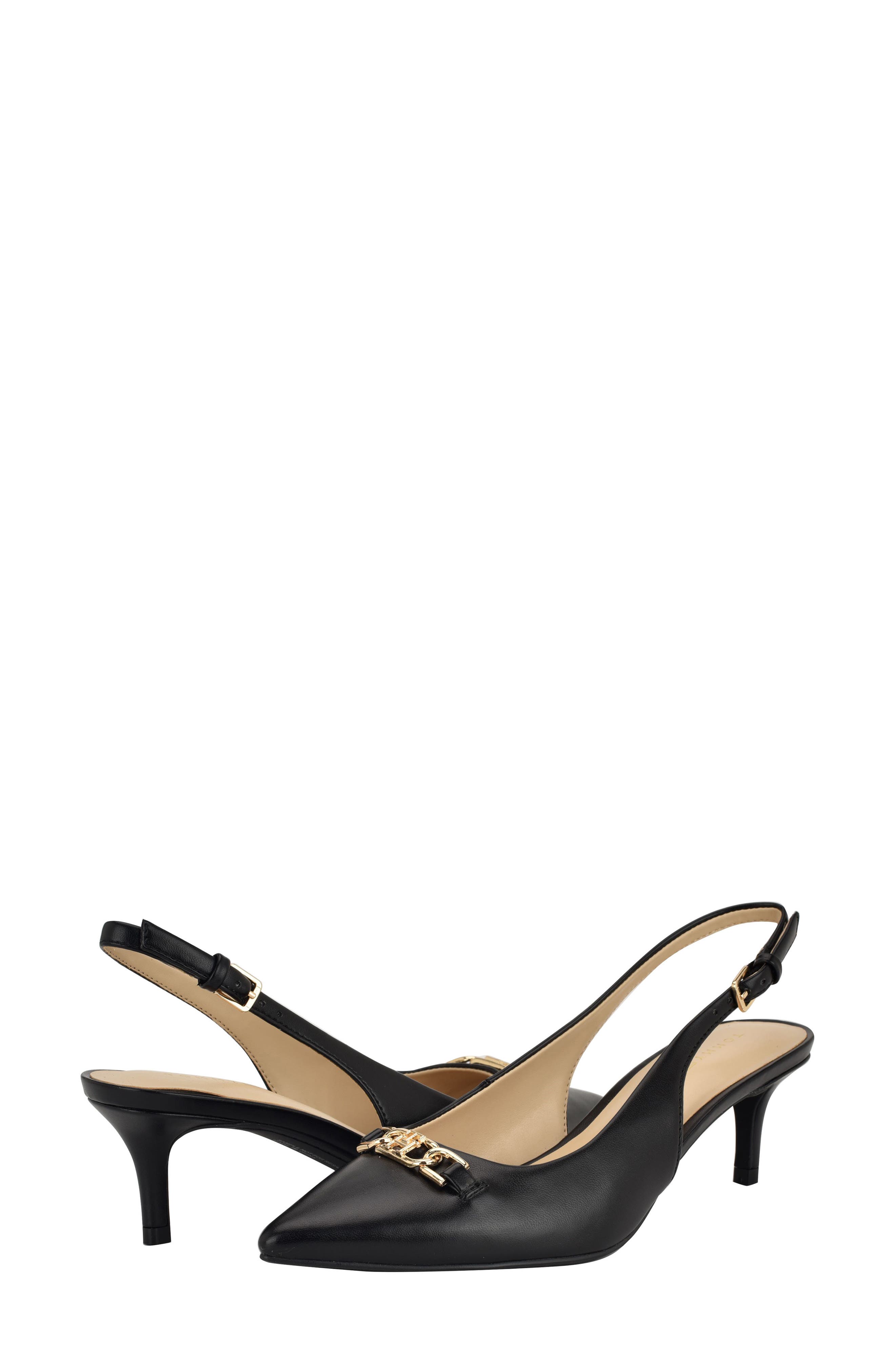 Tommy Hilfiger Tienna Slingback Pointed Toe Pump, Alternate, color, Black
