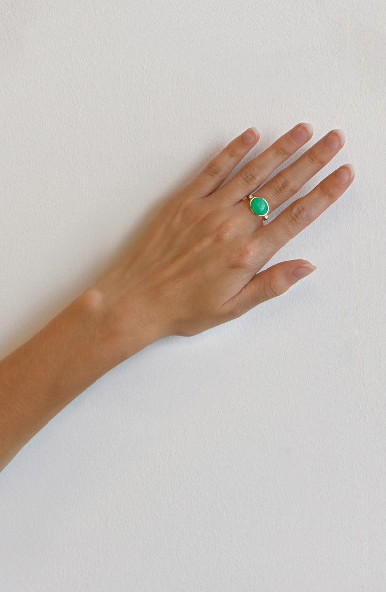 Anzie Classique Oval Ring, Alternate, color, Green