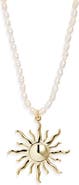 Child of Wild Sun Rays Genuine Pearl Pendant Necklace