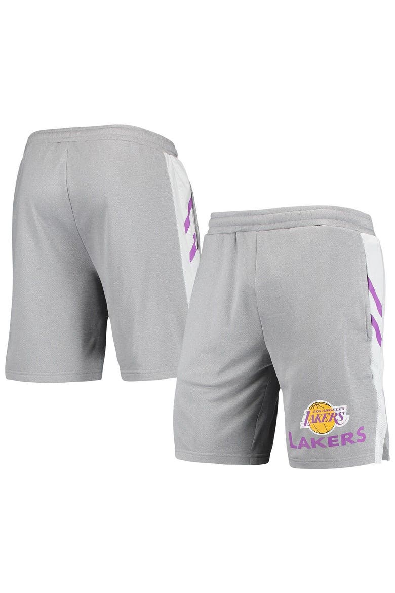 Men's Concepts Sport Gray Los Angeles Lakers Stature Shorts, Main, color, Gray