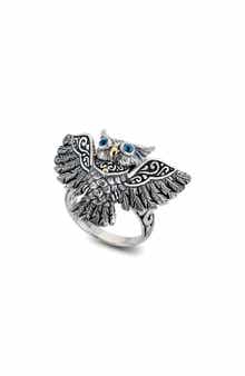 SAMUEL B. Blue Topaz Owl Ring