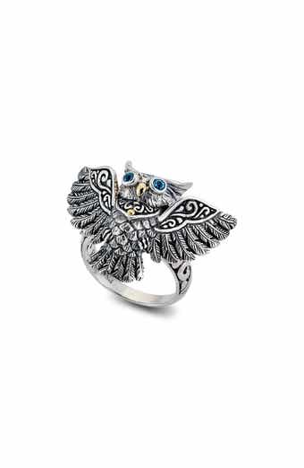 SAMUEL B. Blue Topaz Owl Ring