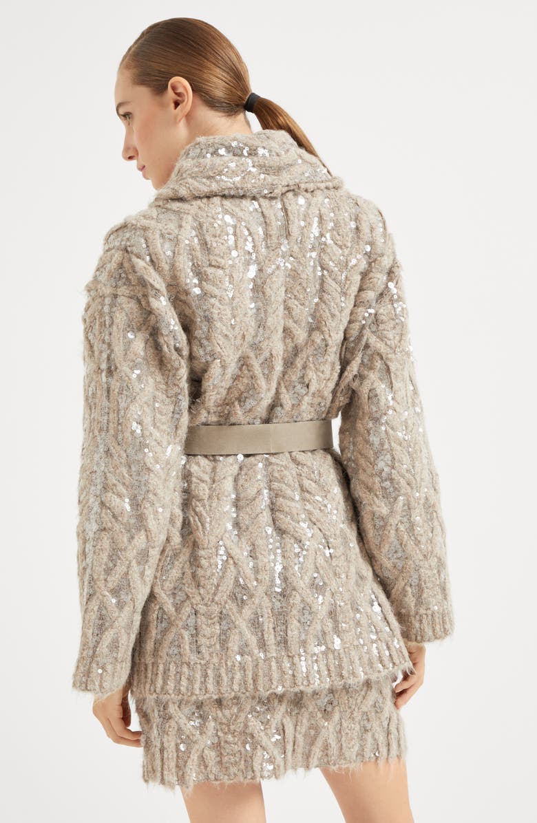 Brunello Cucinelli Dazzling Embroidery cardigan, Alternate, color, 