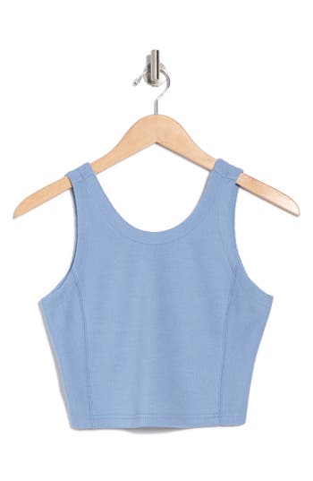 Kyodan Rib Scuba Tank Top In Faded Denim