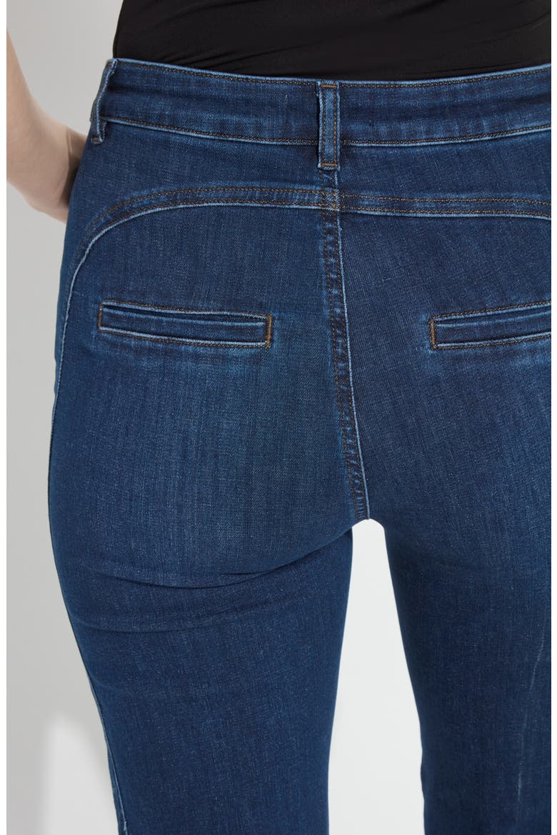 Liora High Waist Trouser Jeans, Alternate, color, DARK AUTHENTIC MIDWASH