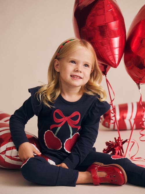 Huxbaby Cherry Pie Frill Top In Animal Print