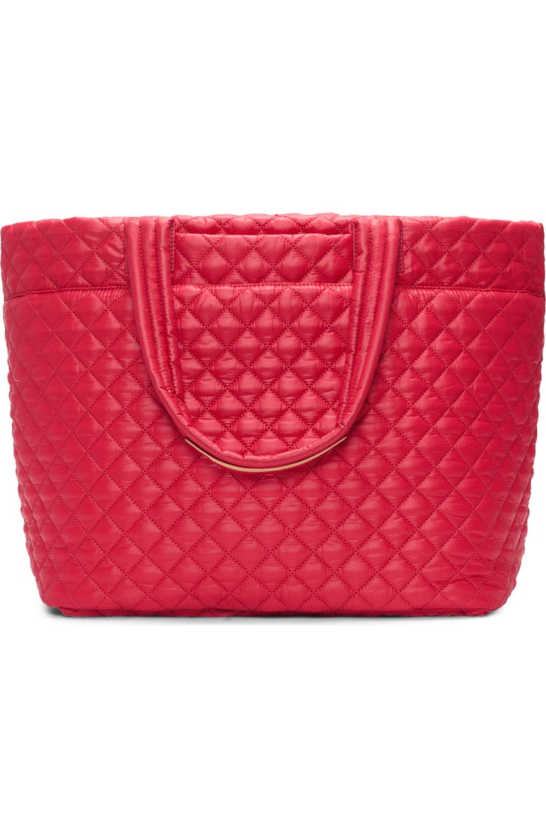 MZ Wallace Large Metro Deluxe Diamond Quilted Nylon Tote, Alternate, color, Apple