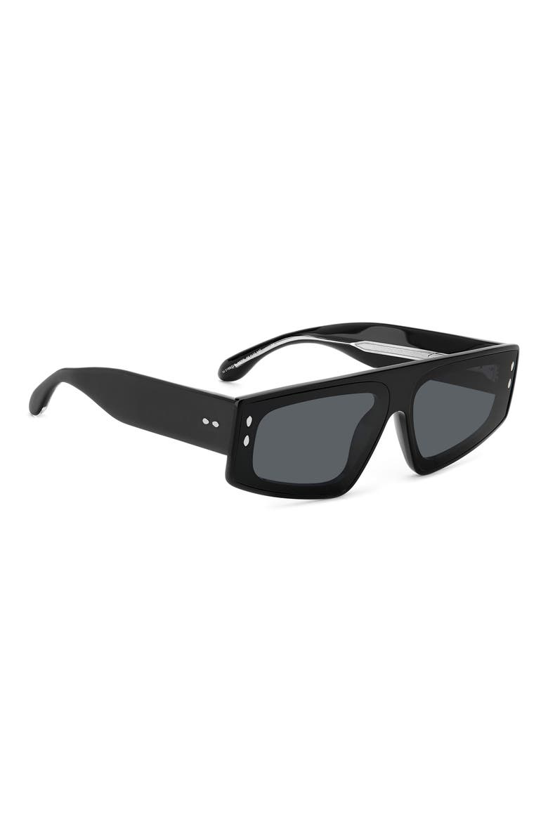 66mm Square Sunglasses, Alternate, color, BLACK